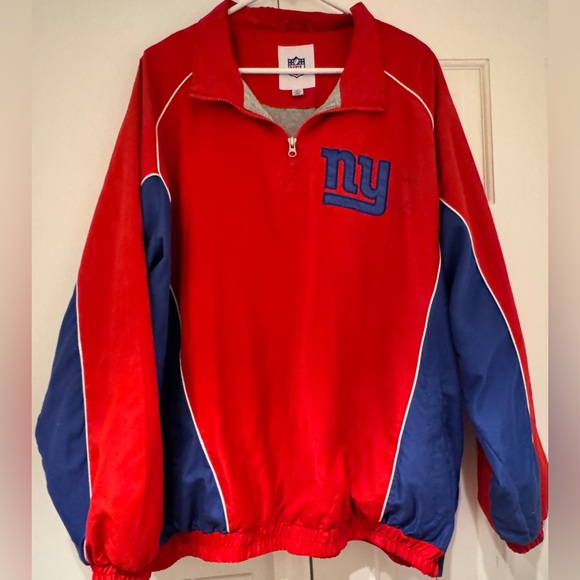 NY Giants Pullover 1/2 zip Jacket - Picture 1 of 10